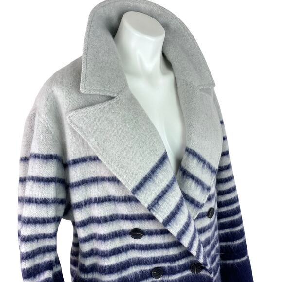 Avec Les Filles NWT Grey Wool-Blend Ombre Oversized Coat Women’s XL - Picture 4 of 11